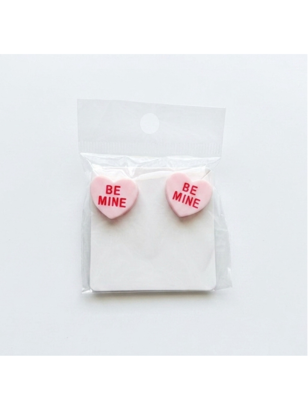 đ„4 for $25 Be Mine Heart Stud Earrings Pink Red